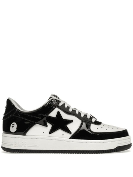 A Bathing Ape BapeSta Low Black and White