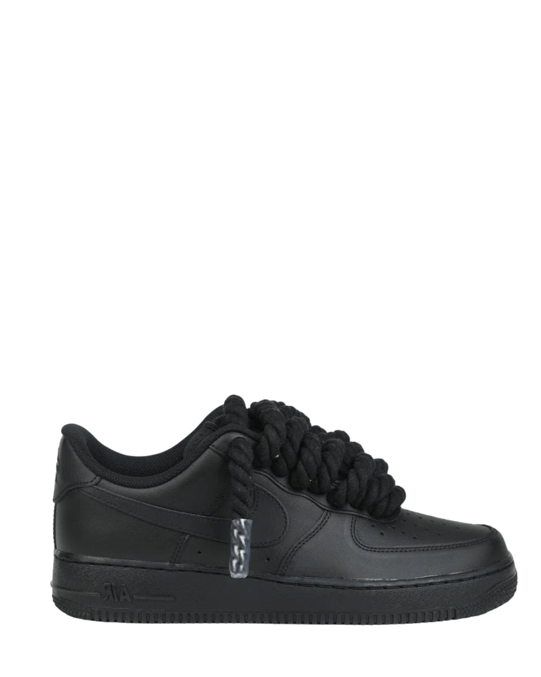 airforce 1 black rope "black lace "