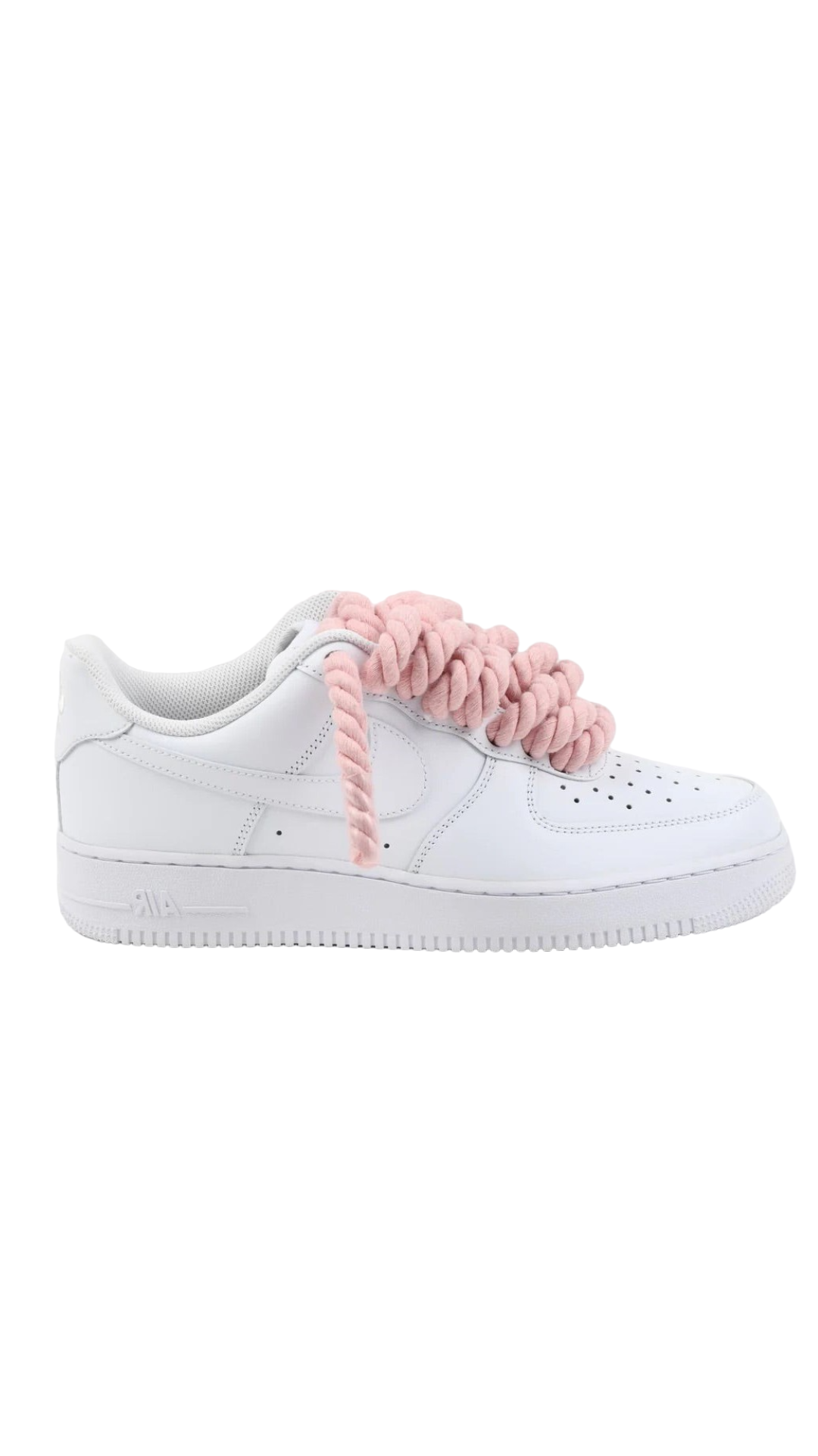 airforce 1 triple white rope "pink lace "