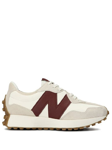 New Balance 327 White Dark Red