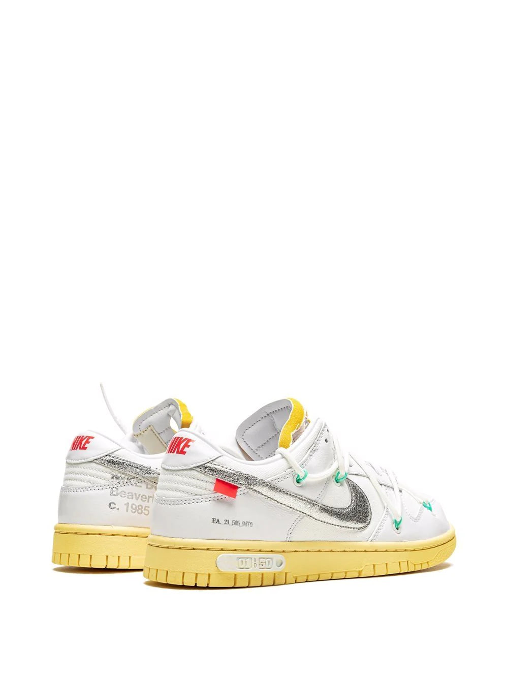 Nike dunk low off-white 01 to 50